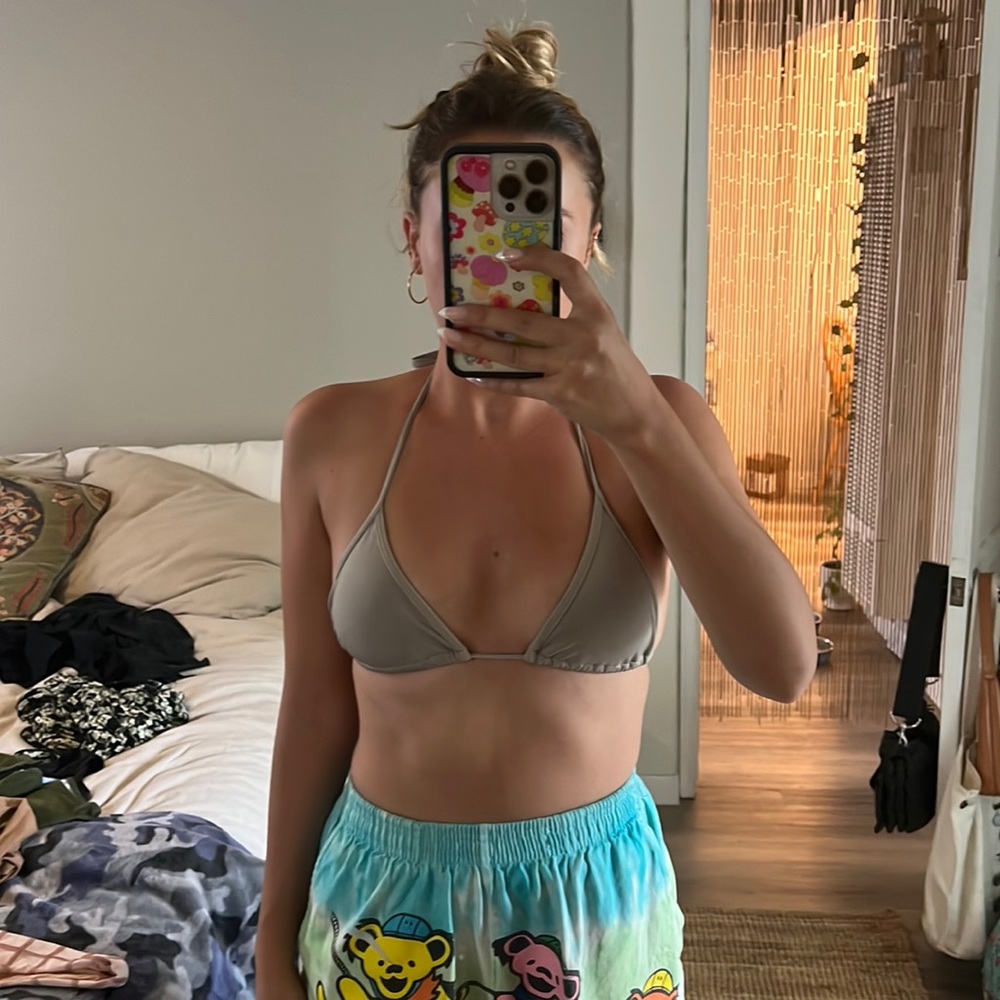 Gray Bikini Top